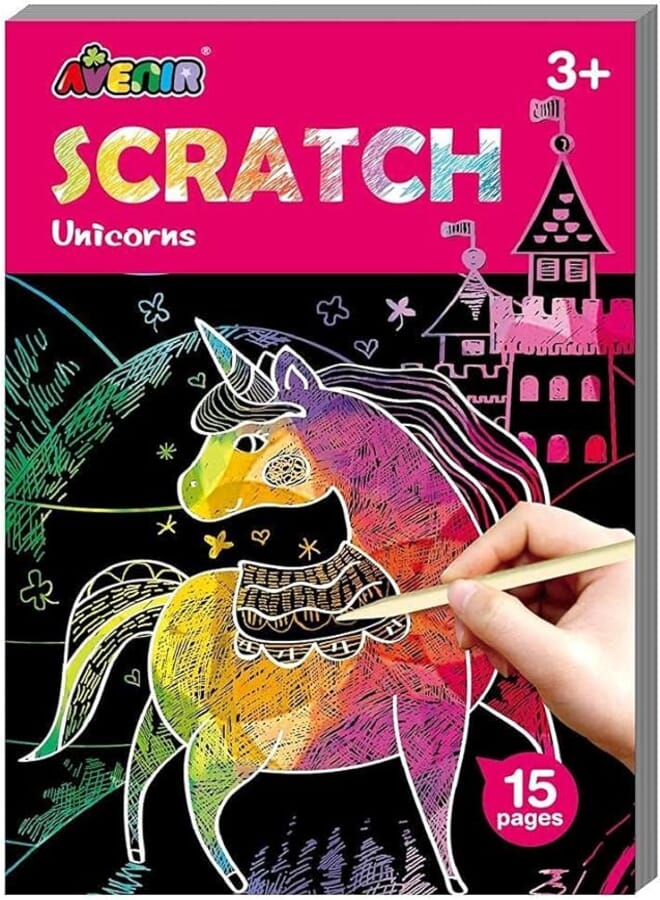 AVENIR Mini Scratch Book - Unicorns