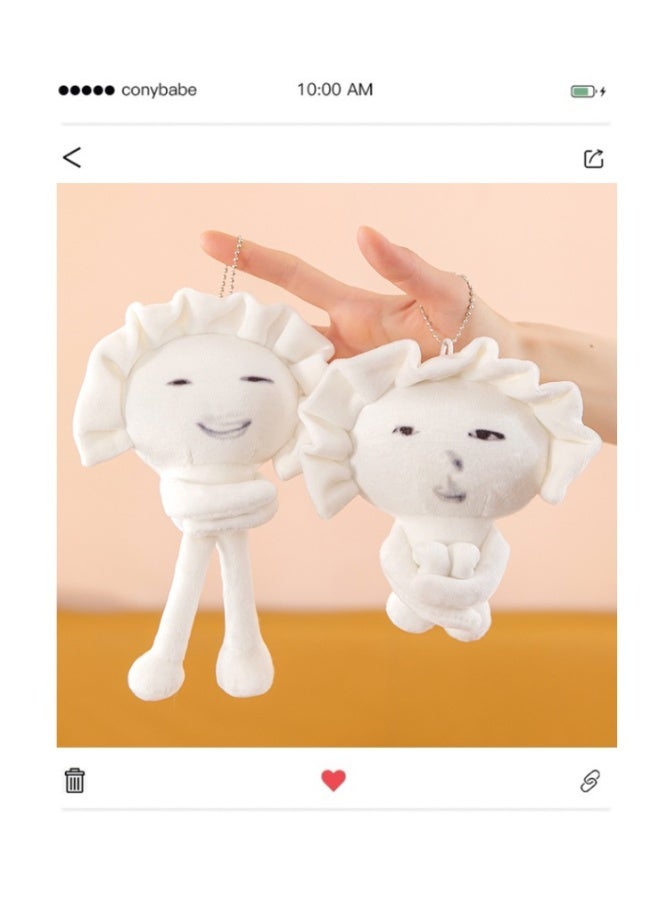 Funny Dumpling Emoji Plush Toy Pillow, Stress Relief Doll - Image 2