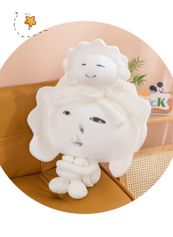 Funny Dumpling Emoji Plush Toy Pillow, Stress Relief Doll - Image 4