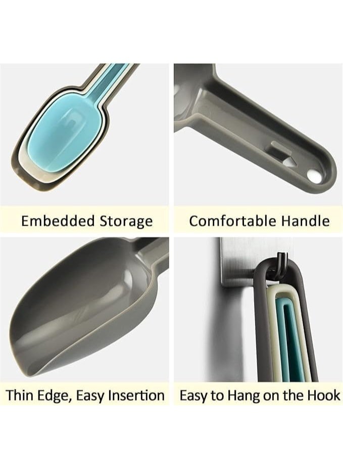 فالمر 3 قطع مغرفة ثلج بلاستيكية للمطبخ، مغرفة طعام متعددة الأغراض للبار وحفلات الزفاف والفريزر وطعام الحيوانات الأليفة والدقيق والأطعمة الجافة والفشار وحبوب القهوة  (50/100/151 مل) - Image 5