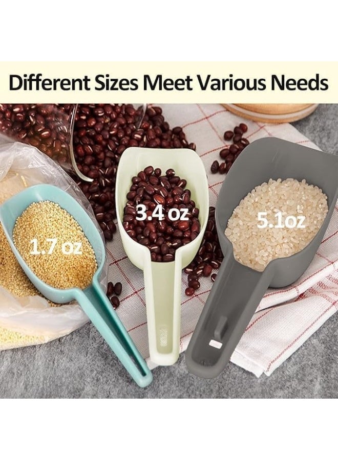 فالمر 3 قطع مغرفة ثلج بلاستيكية للمطبخ، مغرفة طعام متعددة الأغراض للبار وحفلات الزفاف والفريزر وطعام الحيوانات الأليفة والدقيق والأطعمة الجافة والفشار وحبوب القهوة  (50/100/151 مل) - Image 4