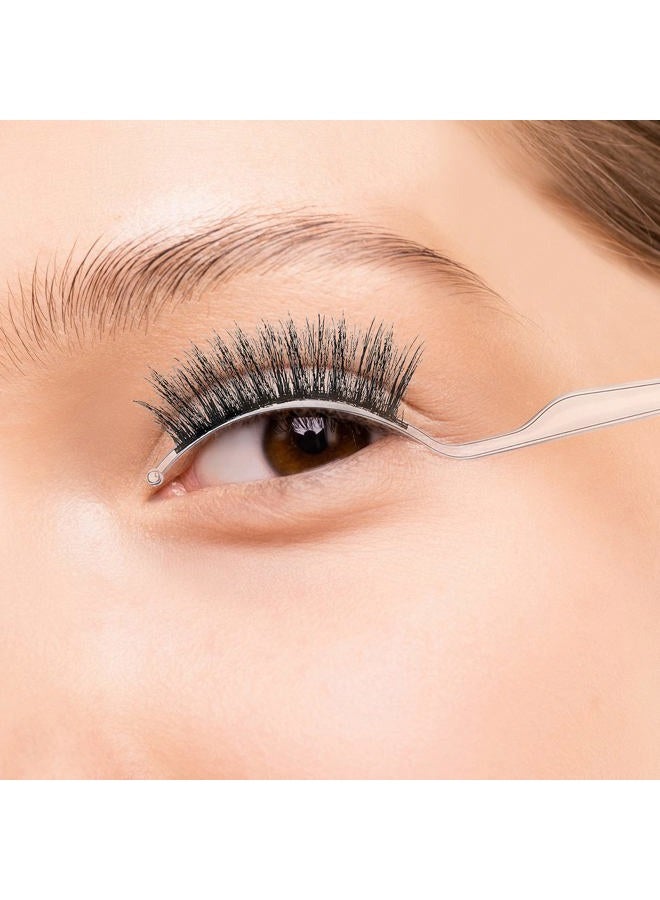 Meisuitd 12 Pcs False Eyelashes Display Stick Eyelashes Applicator Tool 3D Eyelash Extensions Style Try on Sticks Planting Grafted Eye Lashes Applicator ​(Black, Transparent - Image 2