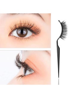 Meisuitd 12 Pcs False Eyelashes Display Stick Eyelashes Applicator Tool 3D Eyelash Extensions Style Try on Sticks Planting Grafted Eye Lashes Applicator ​(Black, Transparent  - Image 3