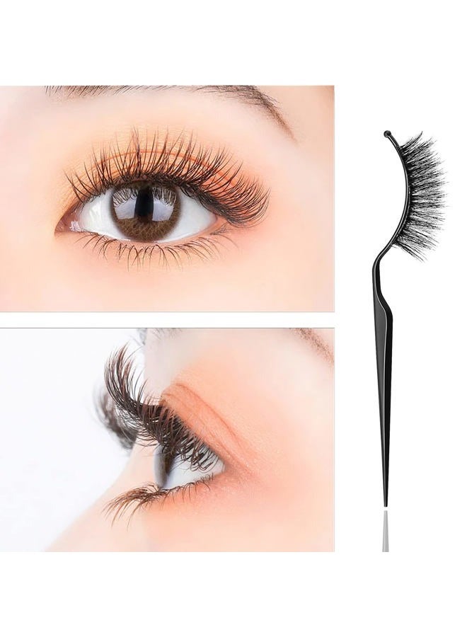 Meisuitd 12 Pcs False Eyelashes Display Stick Eyelashes Applicator Tool 3D Eyelash Extensions Style Try on Sticks Planting Grafted Eye Lashes Applicator ​(Black, Transparent - Image 3