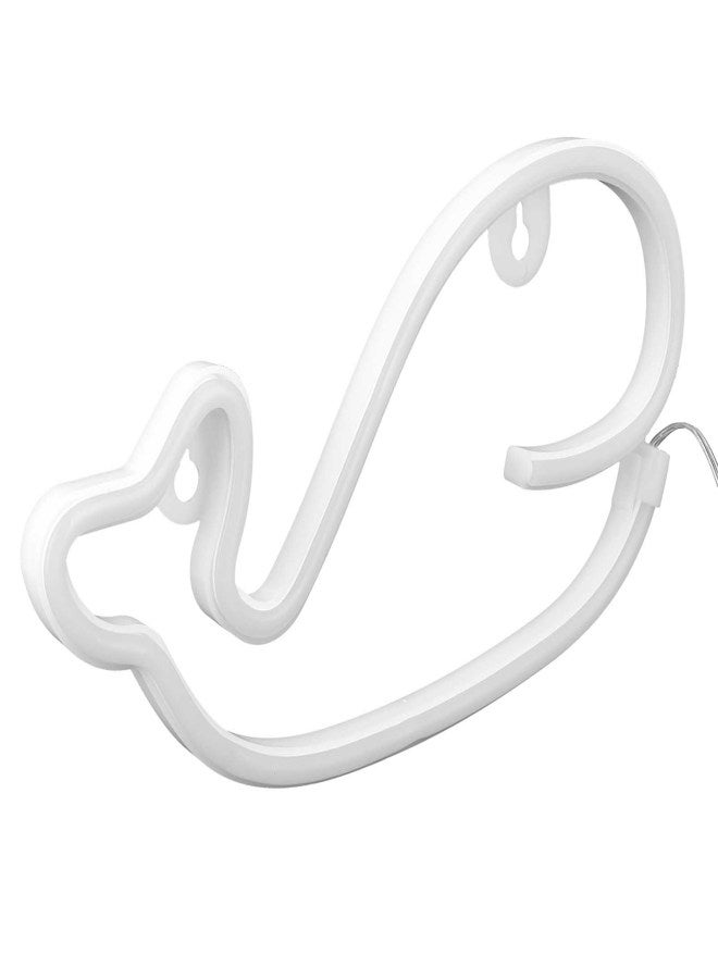 Neon Light Whale Shape LED Neon Sign Lamp Home Bedroom Party Holiday Decoration Birthday GiftBlue Light - Image 4