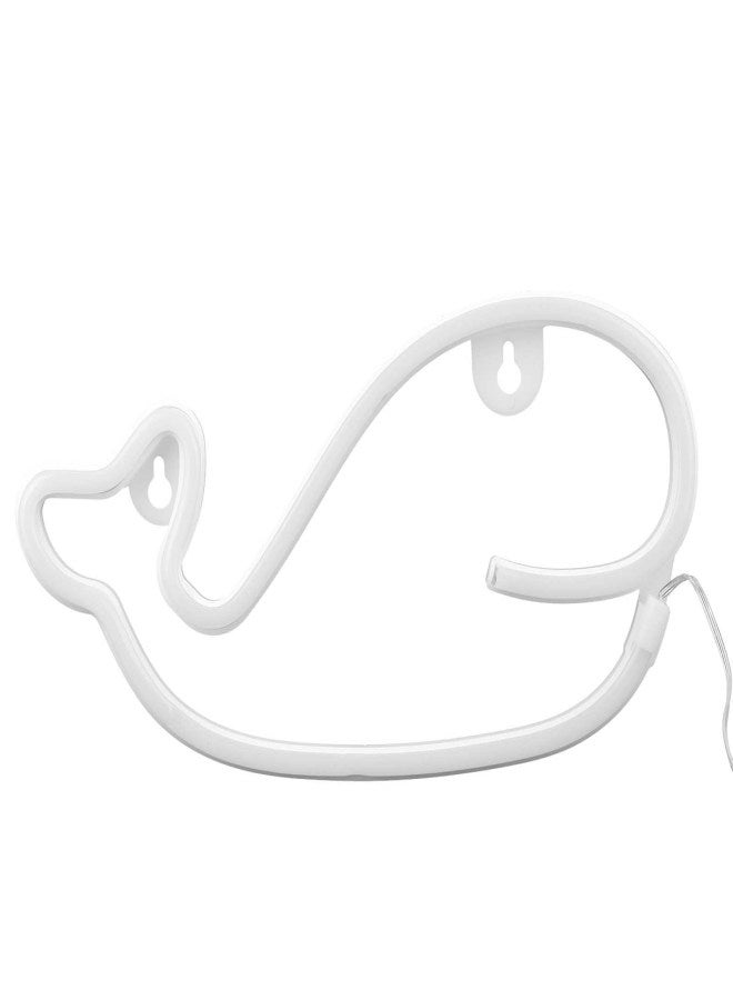 Neon Light Whale Shape LED Neon Sign Lamp Home Bedroom Party Holiday Decoration Birthday GiftBlue Light - Image 2