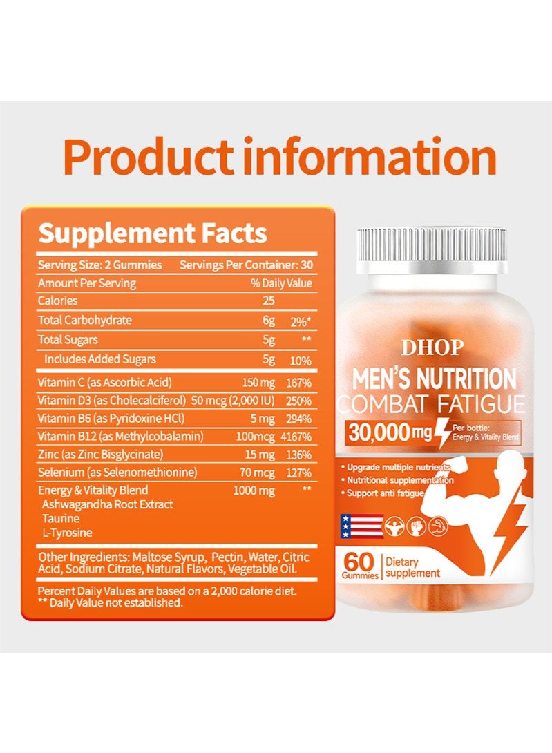 DHOP Men's Nutrition Supplement Anti Fatigue Gummies - Image 4