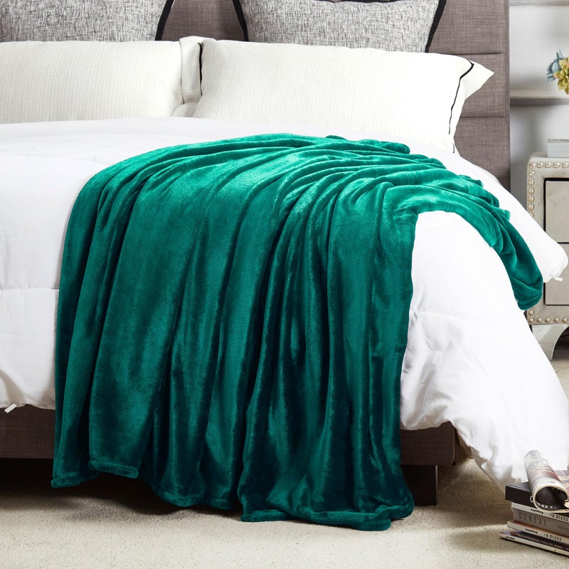 Dreamnine Soft Plush Fleece رمي بطانية 50 "× 60" "الصلبة شاج المنكي خفيفة الوزن غامضة الفانيلا لغرفة نوم فاخرة دافئة مخملية دافئة للأريكة - Image 3
