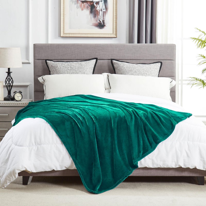 Dreamnine Soft Plush Fleece رمي بطانية 50 "× 60" "الصلبة شاج المنكي خفيفة الوزن غامضة الفانيلا لغرفة نوم فاخرة دافئة مخملية دافئة للأريكة - Image 4