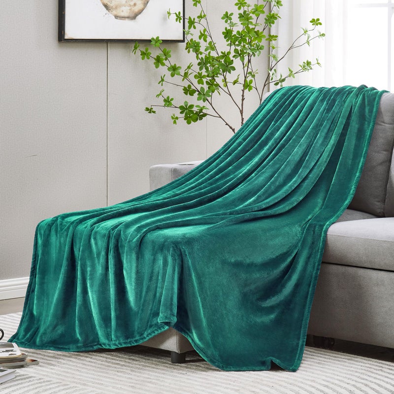 Dreamnine Soft Plush Fleece رمي بطانية 50 "× 60" "الصلبة شاج المنكي خفيفة الوزن غامضة الفانيلا لغرفة نوم فاخرة دافئة مخملية دافئة للأريكة - Image 5