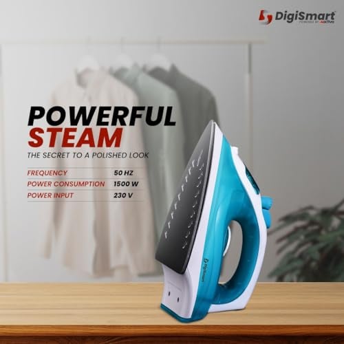 DIGISMART Misty Steam Iron Vertical & Horizontal Ironing 1500W Non-Stick Teflon Soleplate 200 ML Water Tank Come come with 1 Year Warranty - Image 5