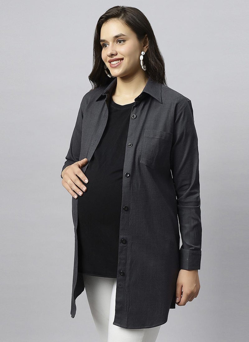 TUMMY Long Maternity Shirt for Women - Image 1
