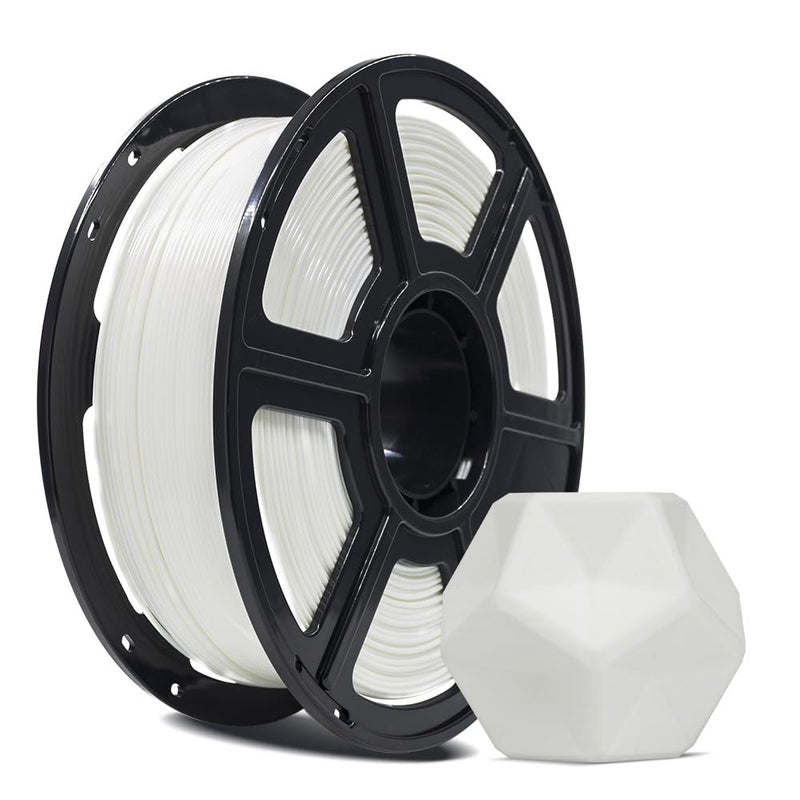 FLASHFORGE 3D Printer Filament, PLA PRO Filament 1.75mm, 1KG Spool (2.2lbs), Dimensional Accuracy +/- 0.02mm for FDM 3D Printers, Better Tenacity & No Knotting (White) - Image 1