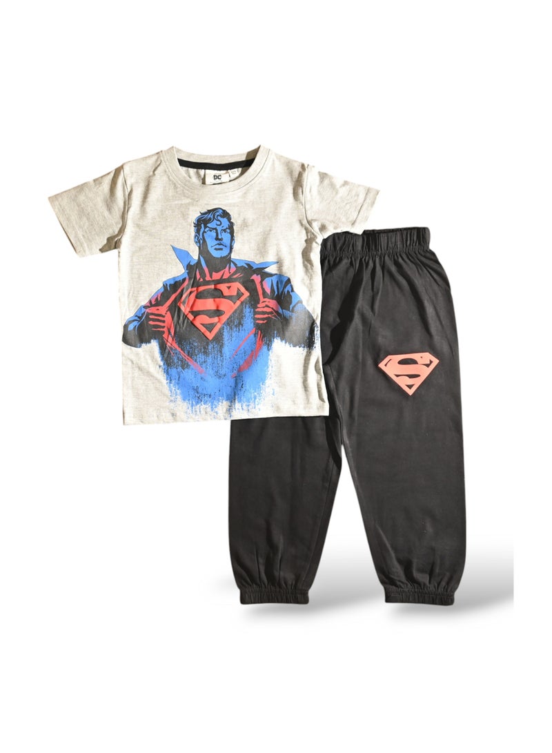 SUPERMAN - ‬‪BOYS SHORT SLEEVE PAJAMA SET‬ - Image 1