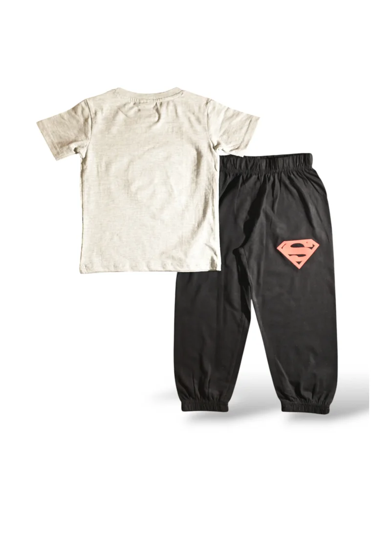 SUPERMAN SUPERMAN - ‬‪BOYS SHORT SLEEVE PAJAMA SET‬
