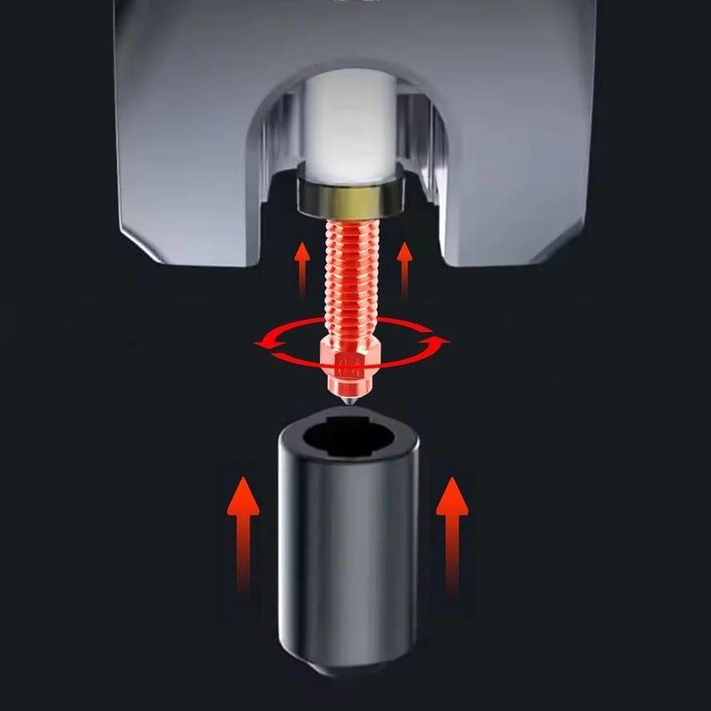 Creality K2 K2 Plus K2 Pro 3D Printer Nozzle Kit 3PC with Sock 0 8mm All Metal Quick Swap Hotend Accessories - Image 4