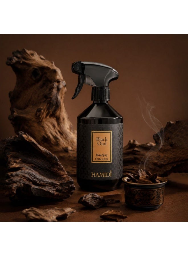Hamidi Black Oud Room Spray 500ml, Multi Colour, Home Fragrance Room Spray For Interior Scenting, For Home Styling, Tabletop Display And Interior Ambience - Image 4