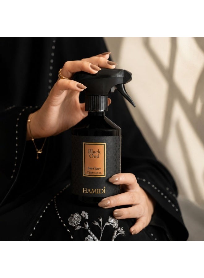 Hamidi Black Oud Room Spray 500ml, Multi Colour, Home Fragrance Room Spray For Interior Scenting, For Home Styling, Tabletop Display And Interior Ambience - Image 3