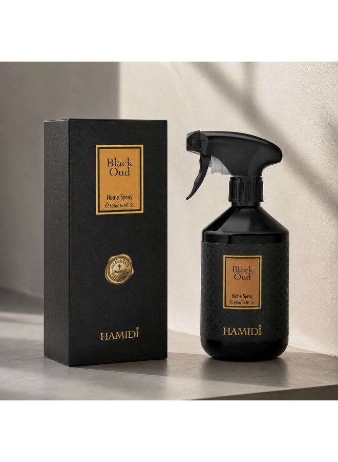Hamidi Black Oud Room Spray 500ml, Multi Colour, Home Fragrance Room Spray For Interior Scenting, For Home Styling, Tabletop Display And Interior Ambience - Image 2