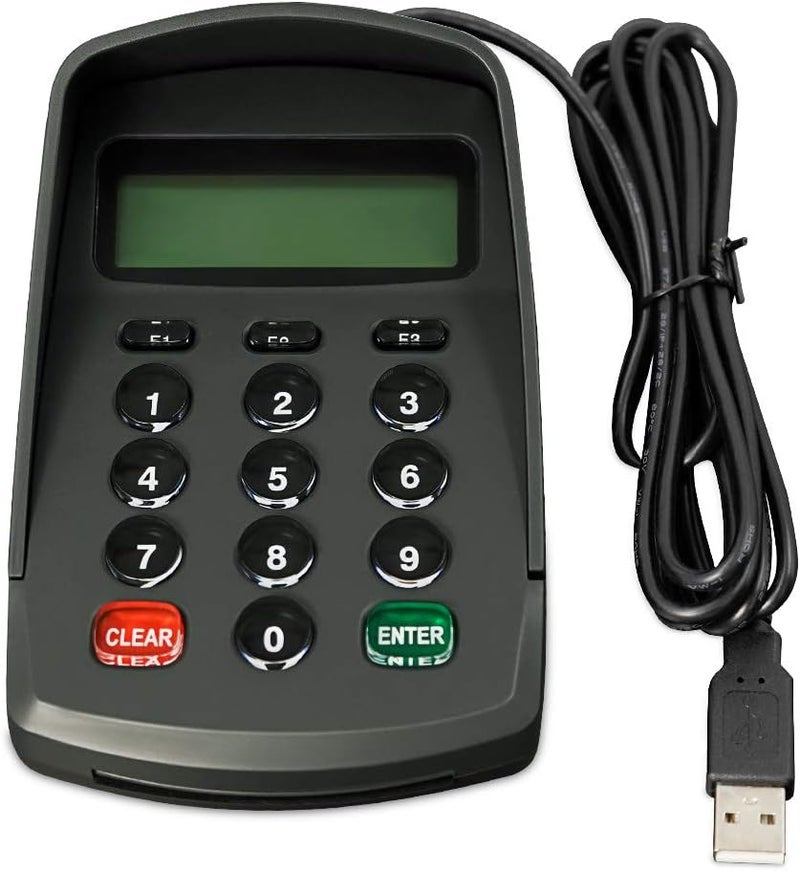 XCRFID USB 15 Keys Keypad Numeric Keyboard Numpad/Digital Keyboard/Pin Pad with LCD Plug and Play Support Bank POS Terminal Input Password Numpad Keypad (YD541-Ciphertext) - Image 2