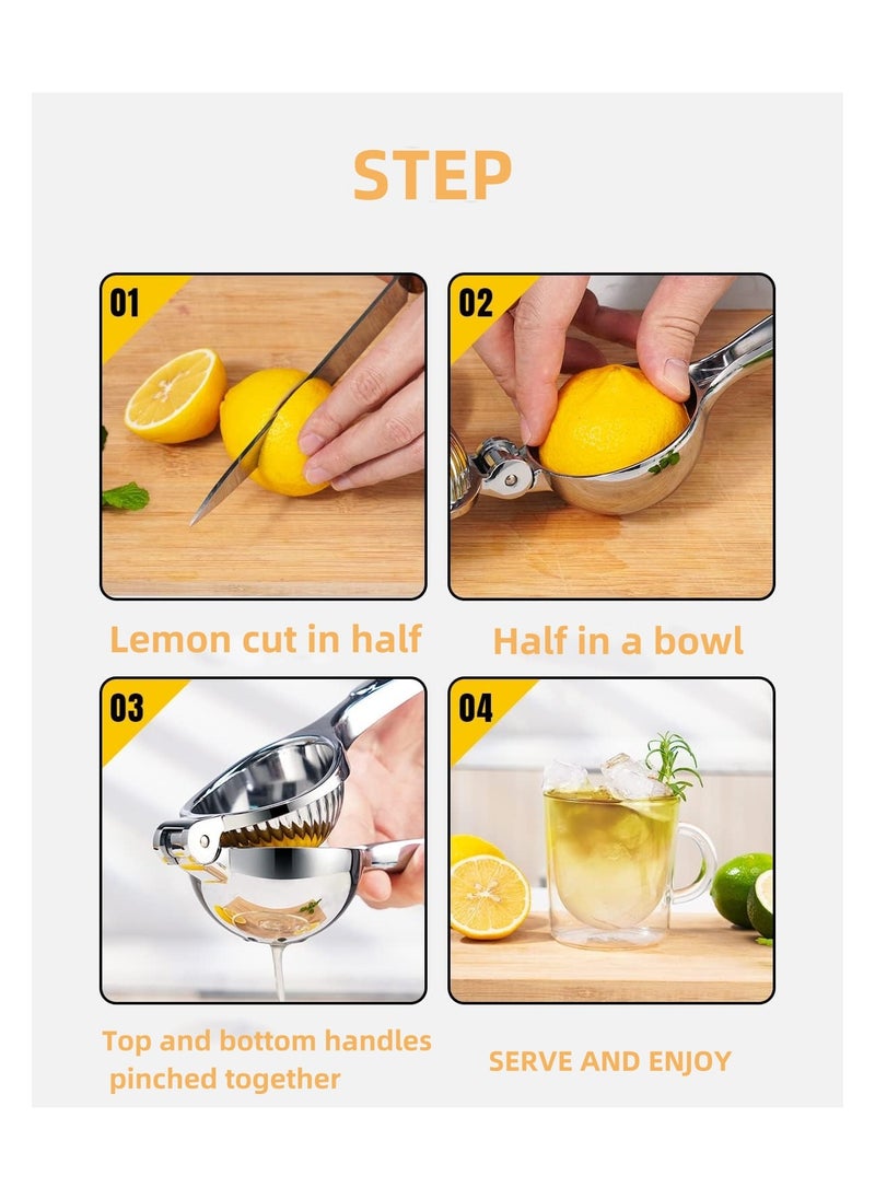 Generic - (Ramadan)Kitchen Item,201 Stainless Steel Lemon Squeezer, Premium Quality Citrus Hand Juicer for Max Extraction, Manual Juice Press for Effortless Use, Large Size - Image 1