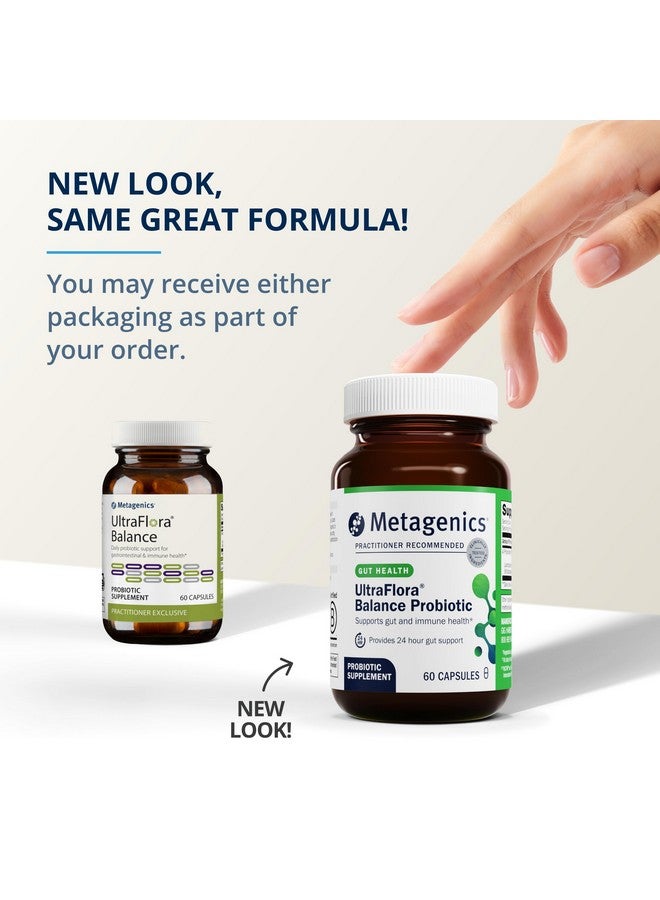 Metagenics UltraFlora Balance Probiotic - Daily Gut Health Supplement* - Offers Digestive & Immune System Support* - Vegetarian, Non-GMO & Gluten-Free - 60 Capsules - Image 3