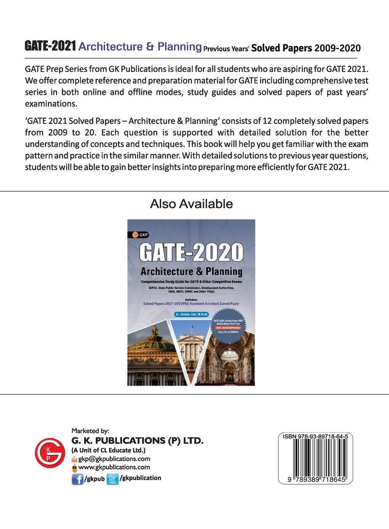 GATE 2021 - Architecture & Planning - Previous Years' Solved Papers 2009-2020 - Image 2