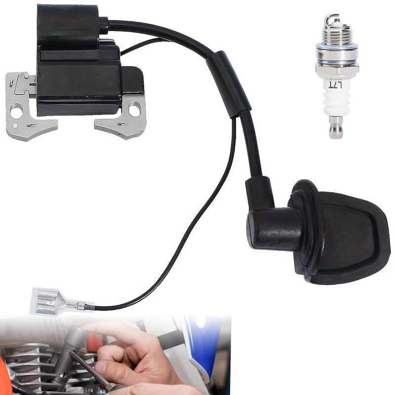 Ignition Coil And Spark Plug For 2 Stroke 33cc 43cc 47cc 49cc 50cc Moto Dirt Pocket Bike Chopper Scooter Kids Quad ATV Minimoto - Image 1