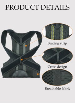 DUNISO Posture Corrector Belt for Men and Women Comfortable Adjustable Back Braces Improve Neck Shoulder Posture Bands Pain Relief for Back Shoulders Neck M  - Image 3
