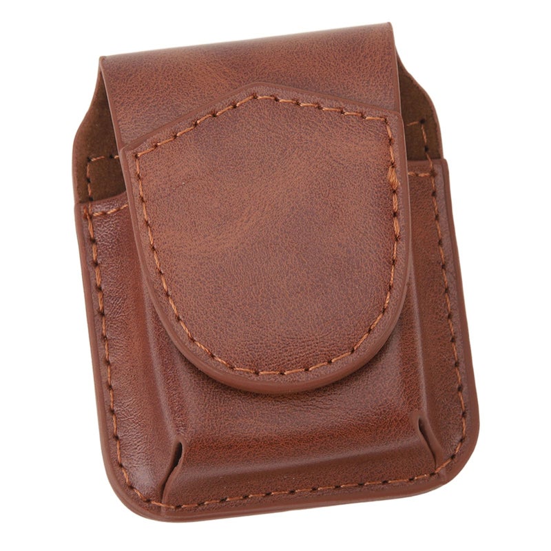 Brown PU Leather Lighter Case Pouch Anti Scratch Travel Friendly Versatile - Image 4