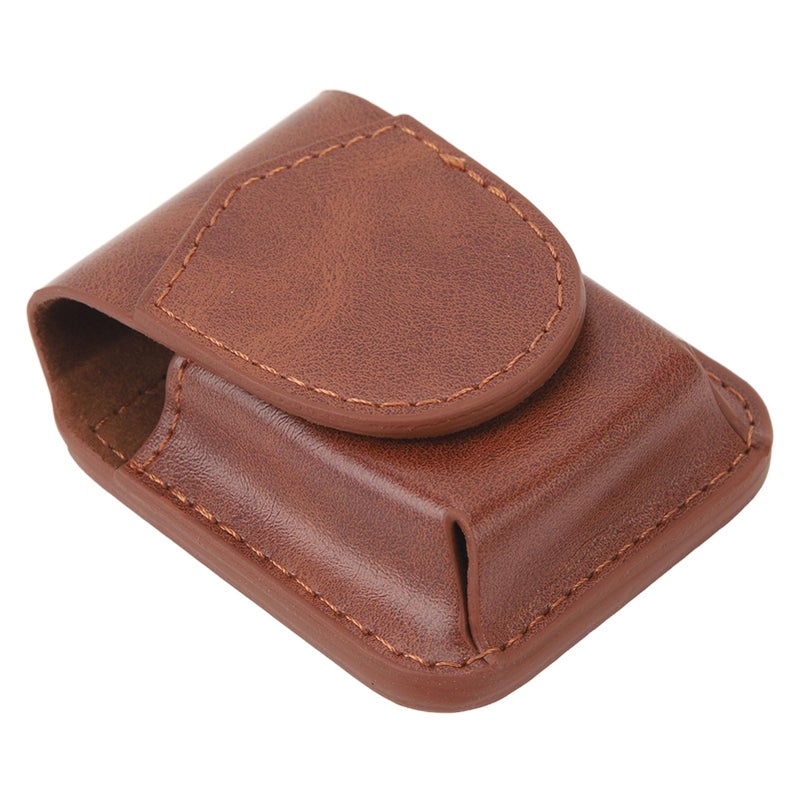Brown PU Leather Lighter Case Pouch Anti Scratch Travel Friendly Versatile - Image 3