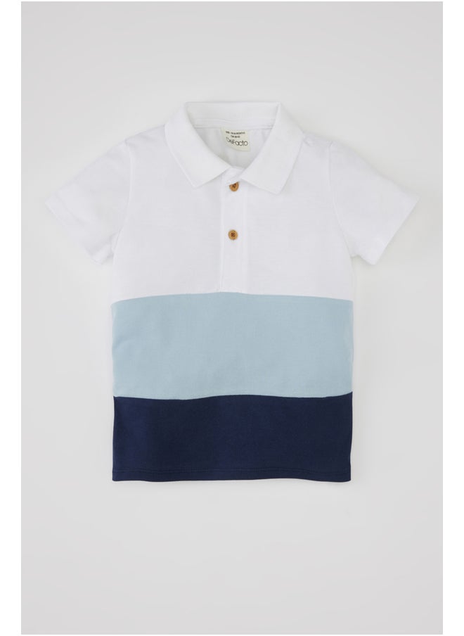 DeFacto - Babyboy Regular Fit Polo Neck Knitted Short Sleeve Polo T-Shirt - Image 1