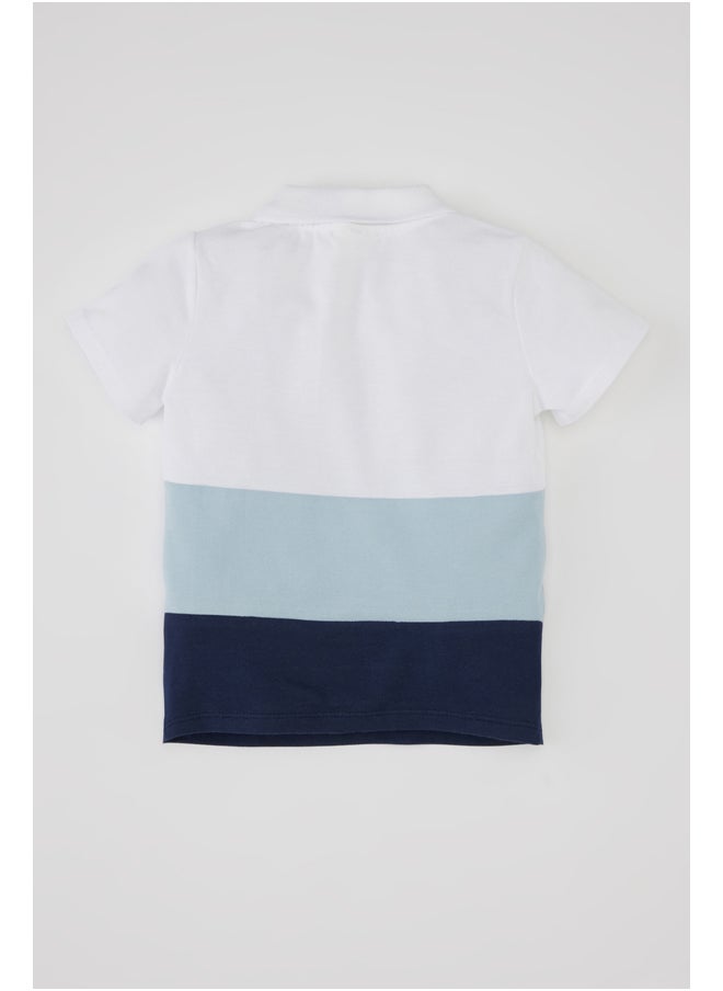 DeFacto - Babyboy Regular Fit Polo Neck Knitted Short Sleeve Polo T-Shirt - Image 1