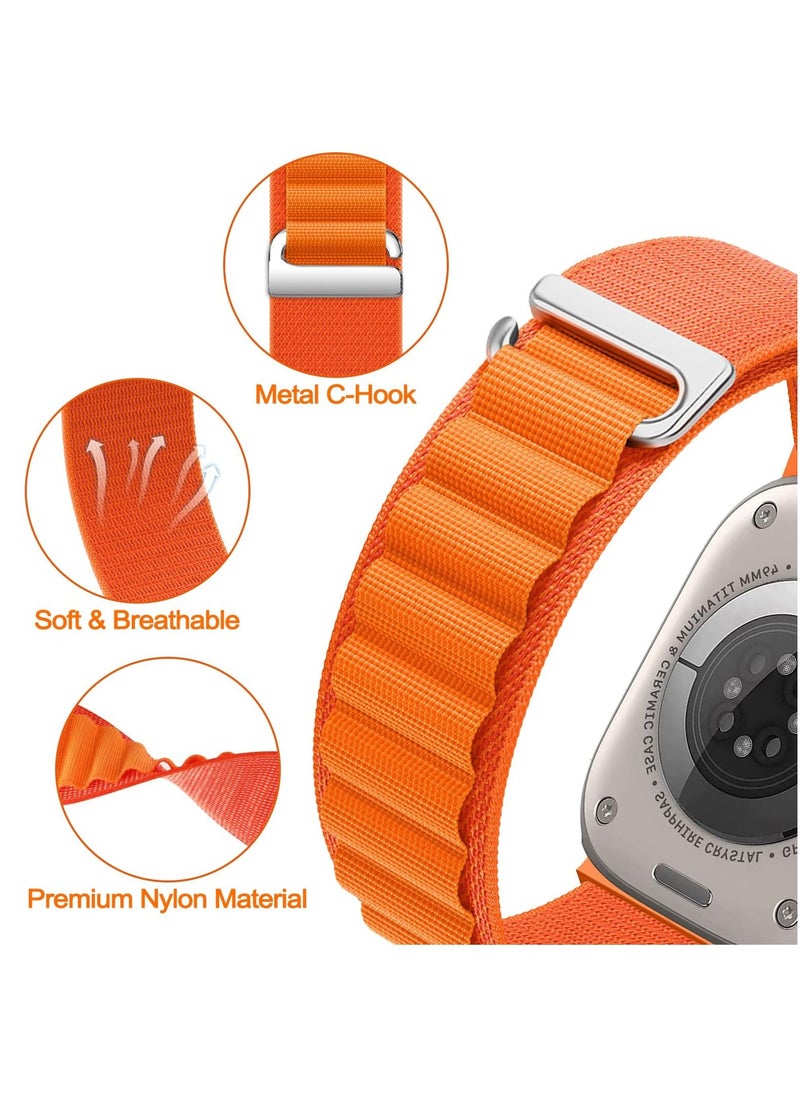 BORTONY - Apple Watch Band 42mm 44mm 45mm 49mm 5Pack Nylon Alpine Loop Band for Men Women with Adjustable Style Sport Strap for iWatch Series Ultra SE 8 7 6 5 4 - Image 1