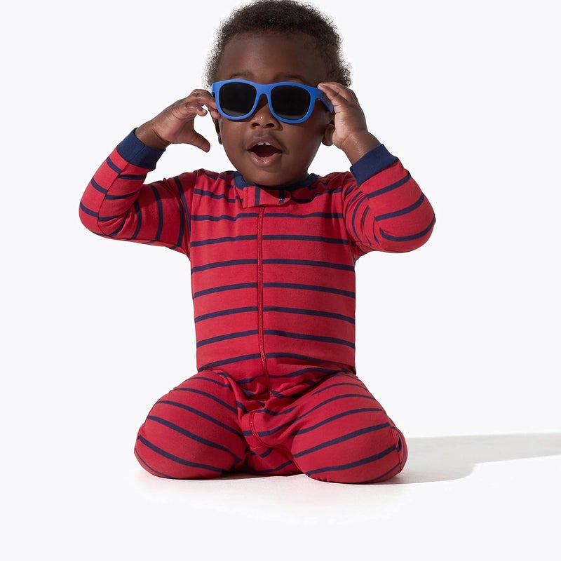 Onesies Brand طقم نوم سليب اند بلاي بغطاء للقدم للأولاد الصغار من اونسيز براند من 4 قطع - Image 2