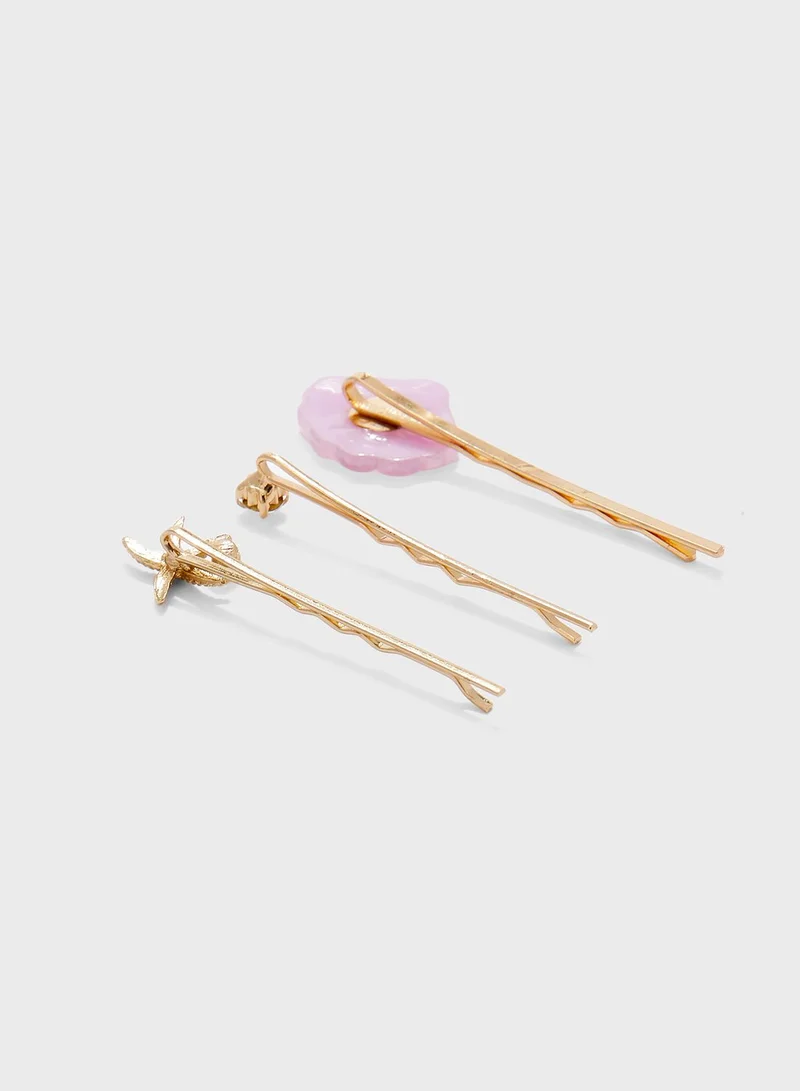 Ginger 3 pack nautical hair clips