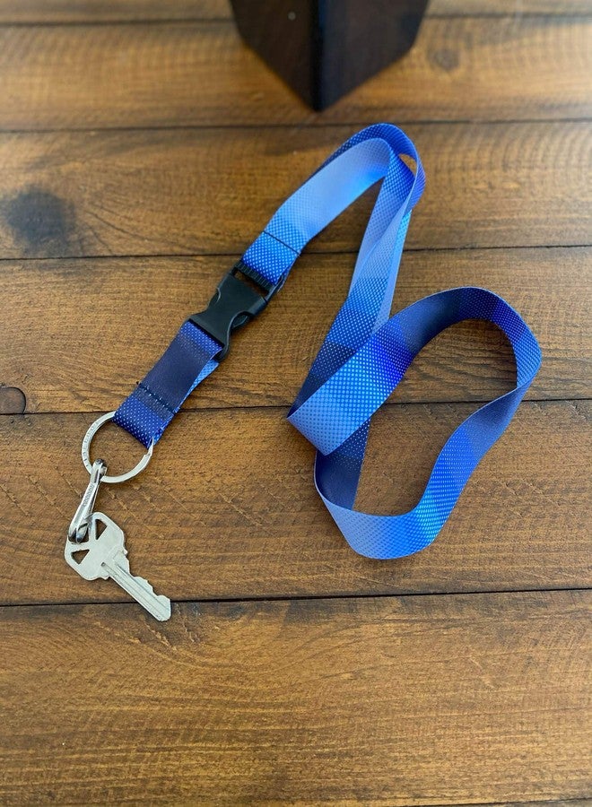 Limeloot Blue Lanyard for Keys, ID Badges, Accessories with Quick Release Buckle and Key Chain Holder. - Image 4