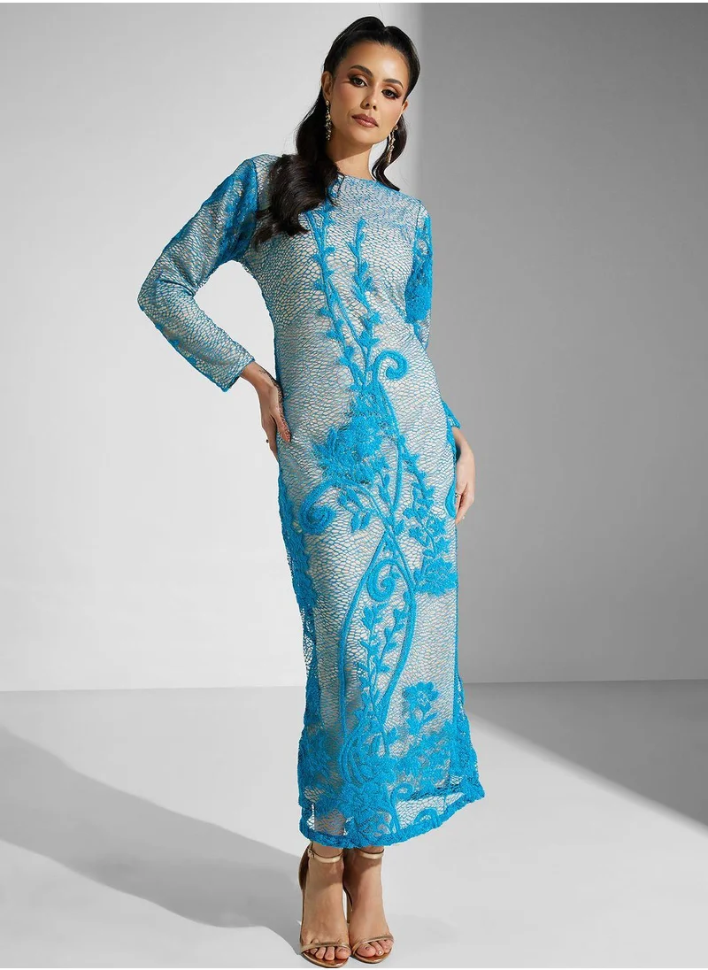 Golden Apple Lace Detail Dress