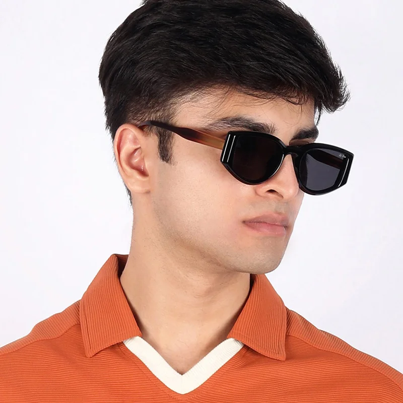 Woggles Red Pappy Alcove Orange Polarized Rectangle Sunglasses