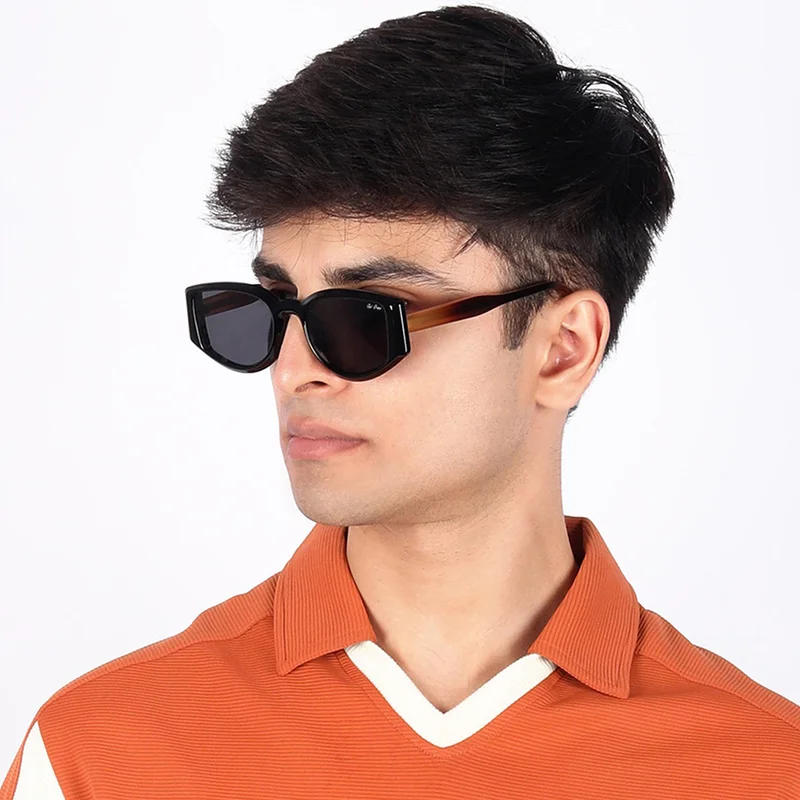 Woggles Red Pappy Alcove Orange Polarized Rectangle Sunglasses