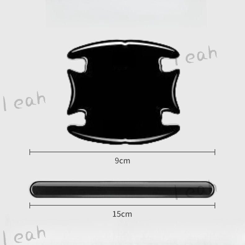 8PCS Volvo Door Handle Protective Film Sticker (Silver-Dark Blue) - Image 2