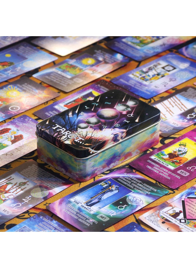 null - 跨境热销Tarot铁盒塔罗牌oracle神谕卡烫金桌游卡牌卡游现货批发-颜色:Planet - Image 1