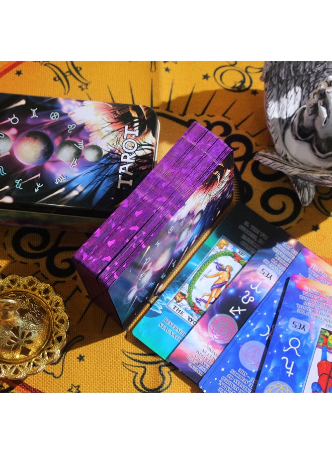 null - 跨境热销Tarot铁盒塔罗牌oracle神谕卡烫金桌游卡牌卡游现货批发-颜色:Planet - Image 1