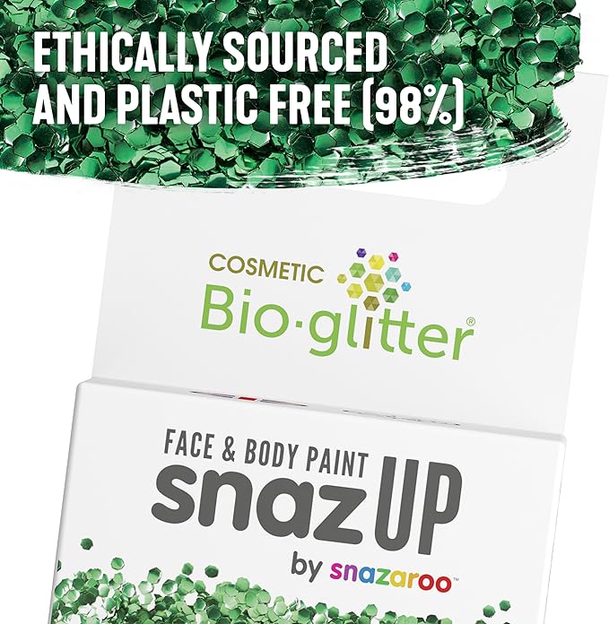 طلاء الوجه والجسم من سنزارو بيو غليتر biodegradable بلون تركواز 3 جرام