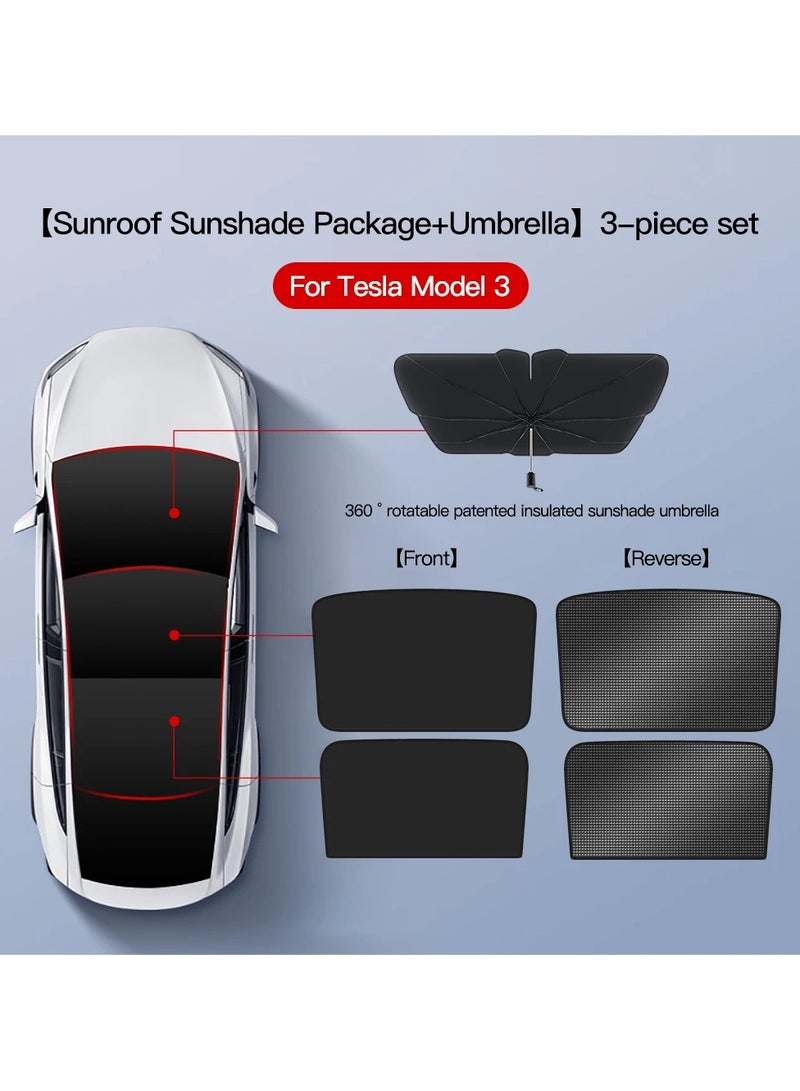 AROAQ Suitable for Tesla Model Y/3 Ice Crystal Sunshade Roof Skylight Panel Side Window Insulation Privacy Sun Pprotection Sun Shade - Image 1