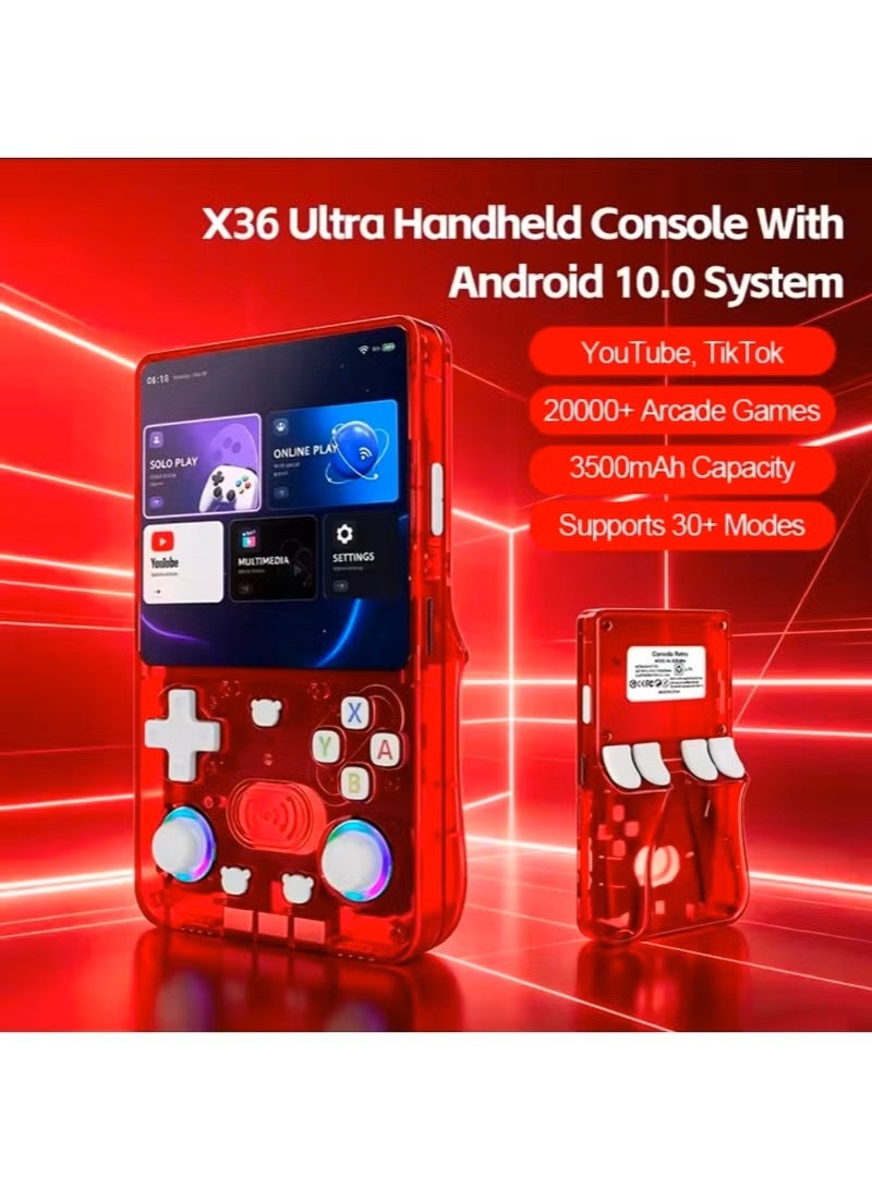 بلو فاير وحدة تحكم ألعاب محمولة ريترو X36 Ultra | جهاز ألعاب محمول بشاشة IPS HD مقاس 4.2 بوصة، نظام Android 10 ثنائي، أكثر من 20000 لعبة مدمجة، اتصال WiFi للألعاب متعددة اللاعبين، بلوتوث، بطارية قابلة لإعادة الشحن، مشغل ألعاب أركيد كلاسيكي للترفيه المنزلي والسفر - Image 5