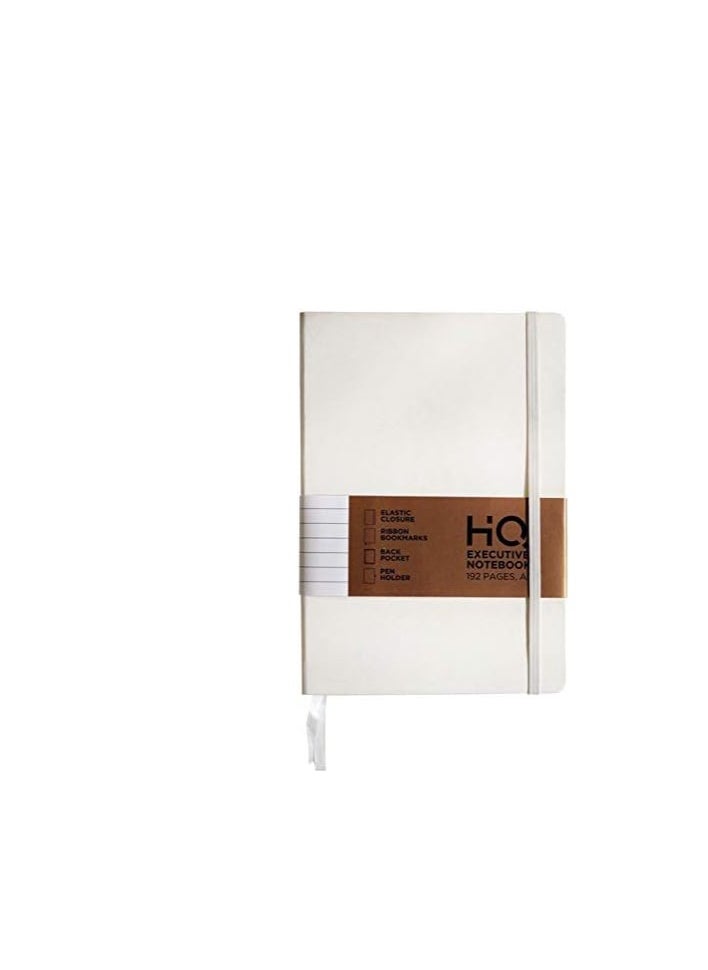 Navneet HQ A5 PU COVER JOURNAL EXECUTIVE WHITE 96 SHEETS  - Image 1