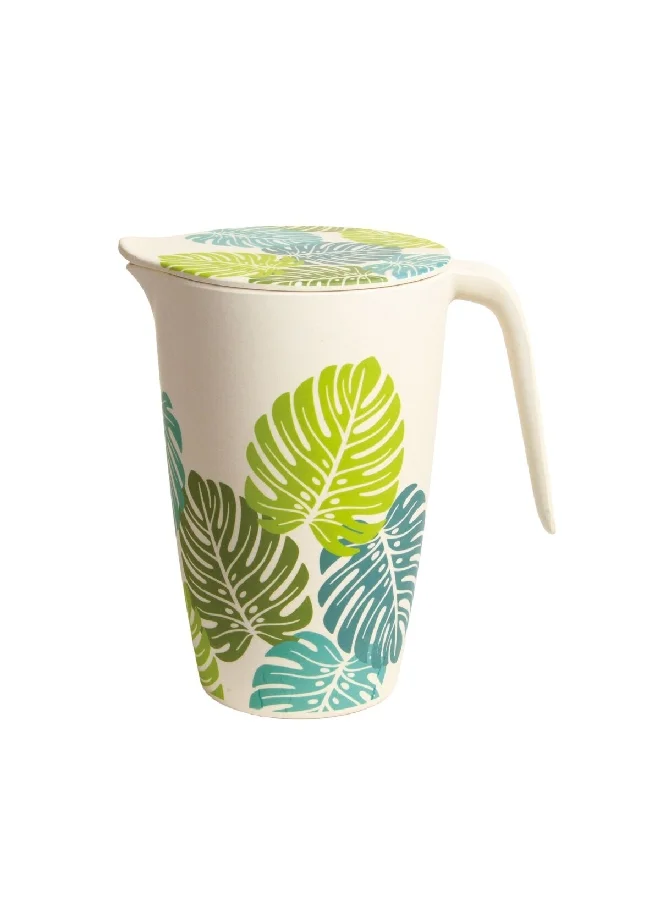 PARFAIT Leaf Print Bamboo Fibre Pitcher with Lid Multicolour 2.6 L DS21887BF