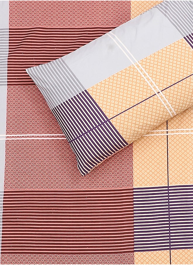 Status Contract Spring Summer Collection-Cotton Rich Double Bedsheet with 2 Pillow Covers for Bed Room, Home, Hotel-120 GSM, 210 X 215 Cm  - Image 5