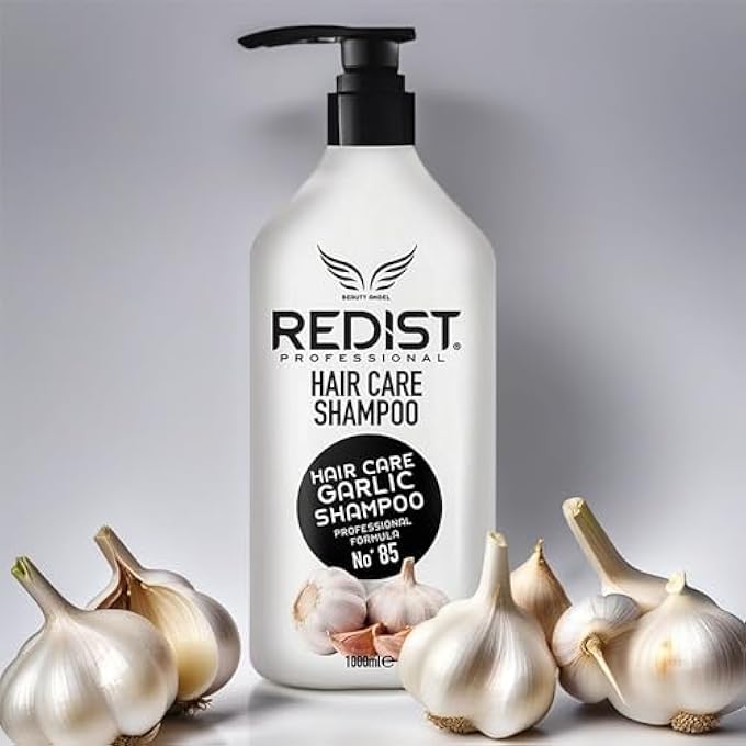 REDIST GARLIC HAIR CARE SHAMPOO 1000 ML WITH GARLIC INTENSIVE REPAIRING HAIR TREATMENT ANTI HAIR LOSS WOMEN AND MEN BRITTLE DRY STRESSED SARIMSAK SAMPUAN - Image 3